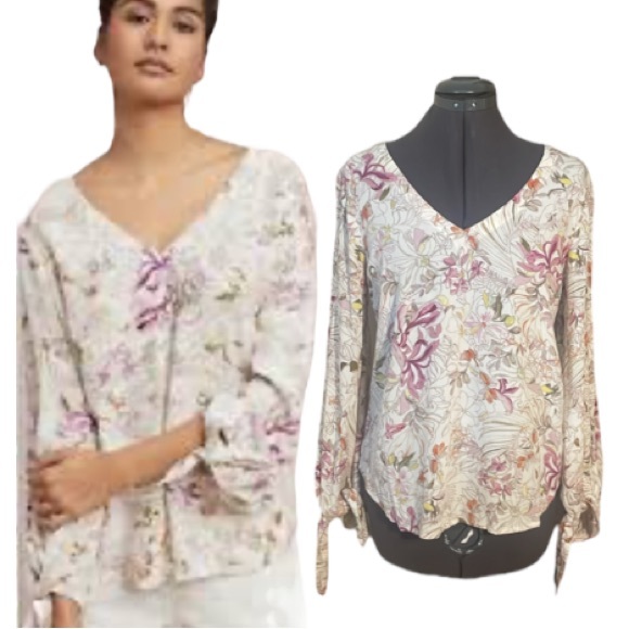 Maeve Anthropologie Floral Blouse Size Small - Picture 1 of 16